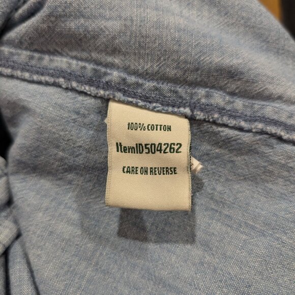 LL Bean Blue Chambray Shirt LS Women XS - Picture 5 of 6